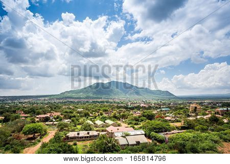 Town Of Voi Panorama, Kenya
