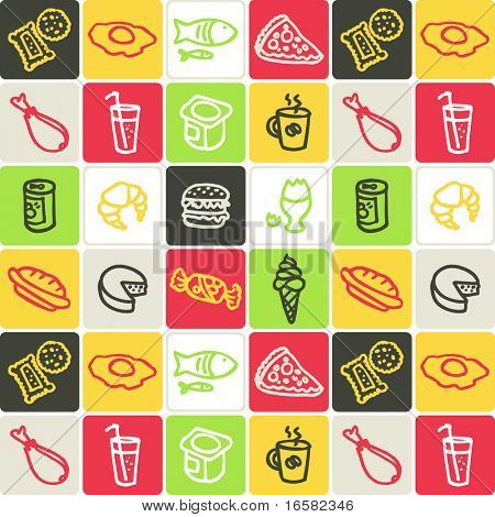 food check pattern - illustrations - icons set -