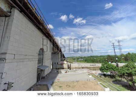 Gorodets, Russia - June 2.2016. View of the lower gateway Gorodetsky to the Volga River