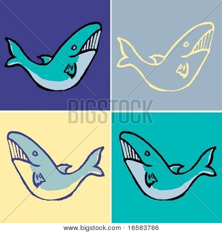 desenho de animal - baleia