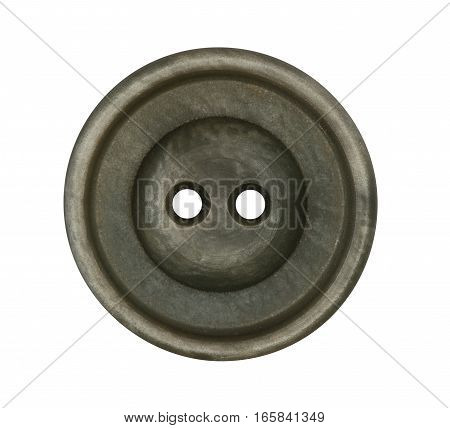 Detail of the button isolated on white background