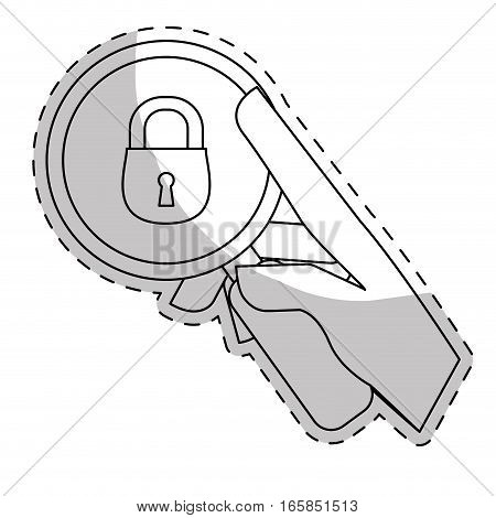 security or privacy related icons image  sticker vector illustration design