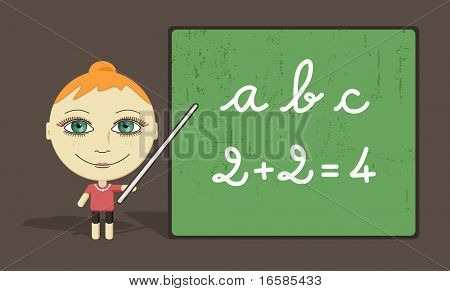 ragazza grandi occhi & scuola