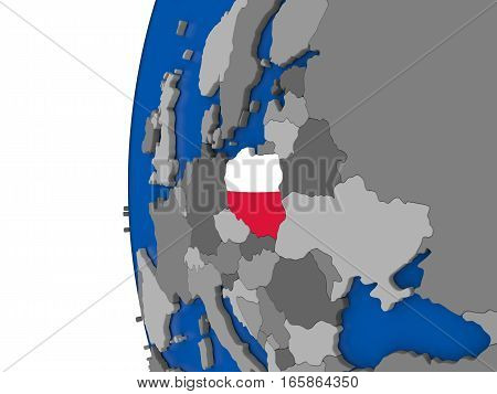 Poland On Globe
