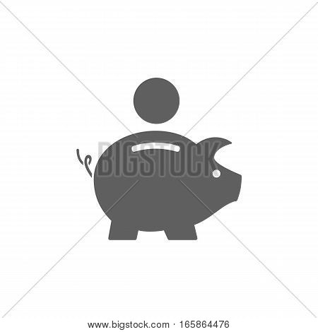 Isolated piggy bank icon on white background