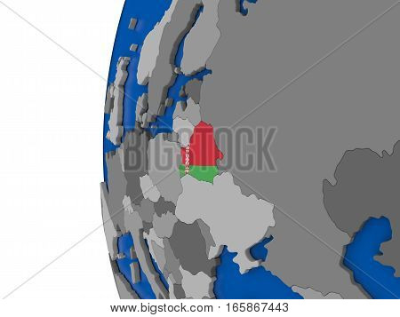 Belarus On Globe