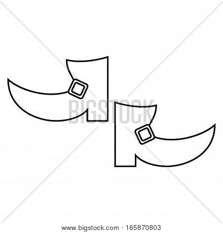 boot leprachaun st patrick day outline vector illustration eps 10