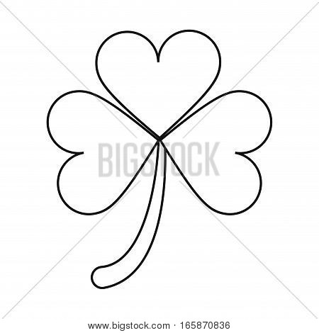 clover leafs saint patrick day ornament outline vector illustration eps 10