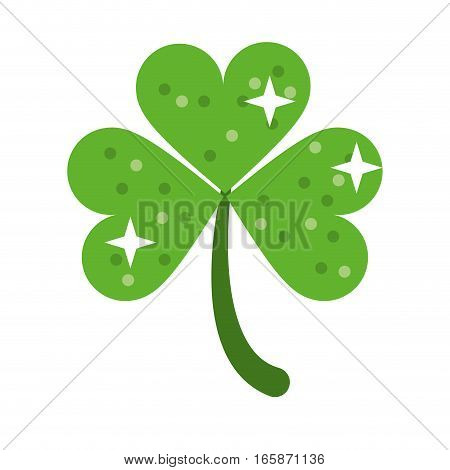 clover leafs saint patrick day ornament shiny vector illustration eps 10