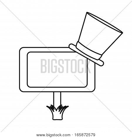 wooden sign st patrick day hat outline vector illustration eps 10