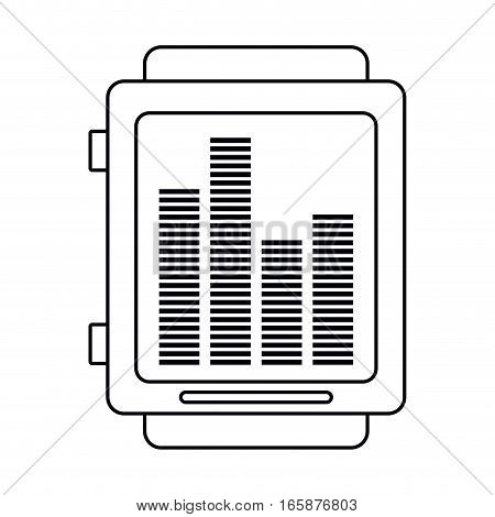 smart watch music frecuency outline vector illustration eps 10