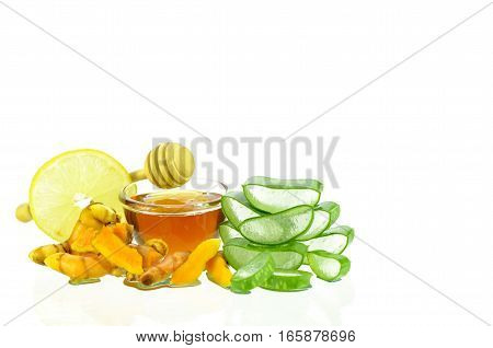 Asian Skincare Therapy From Nature With Aloe Vera Gel, Curmin, Lamon Juice And Honey.