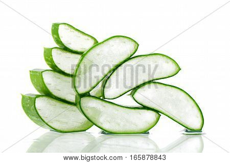 Slice Aloe Vera A Very Useful Herbal Medicine For Skin Care And Hair Care.