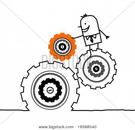 uomo d'affari & gear