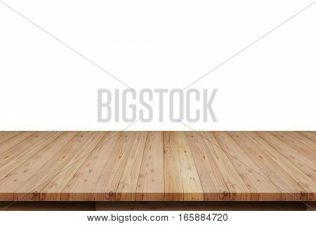 Wood Shelf Table isolated on white background