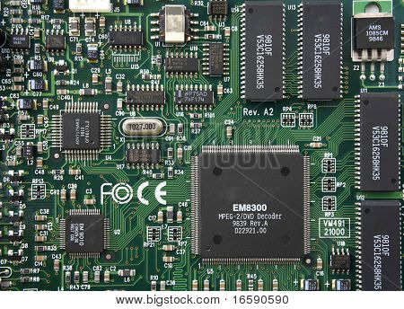 gros plan du Conseil de circuits intégrés
