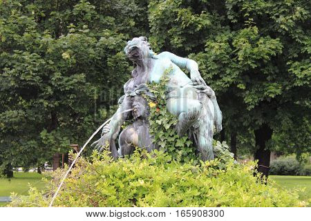 Sculpture of Triton and Nymph at Volksgarten in Vienna, Austria
