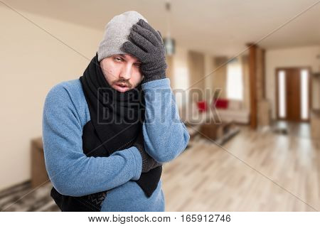 Exhausted Man Feeling Bad And Having Headache