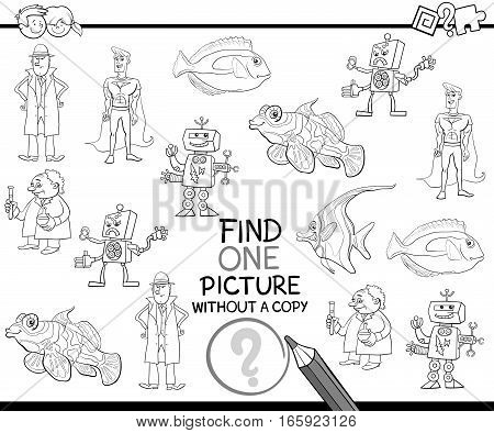 Find Single Picture Coloring Page