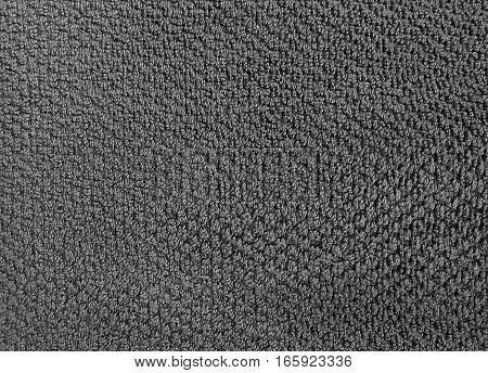 Fabric and Textile Close Up of Gray Cotton Towel or Terry Texture Background with Copy Space for Text Decoration.