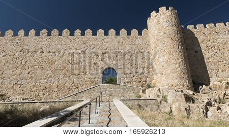 Avila (Castilla y Leon Spain): the famous medieval walls surrounding the city
