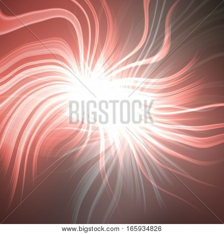 Blue and orange abstract surreal lighting sunray pattern image