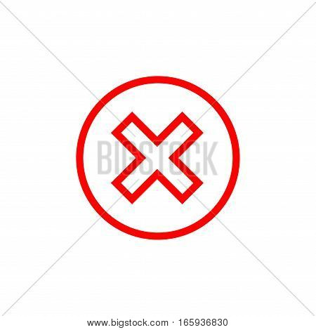 Cross Sign Red Element