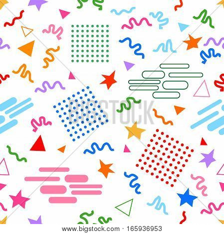 Abstract geometric background with simple design elements and architectural motifs. 1980s-1990s collection.