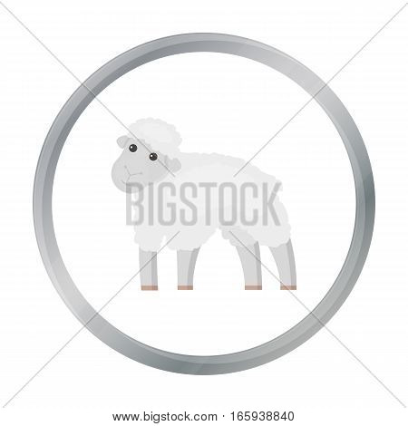 Sheep icon cartoon. Single bio, eco, organic product icon from the big milk cartoon. - stock vector