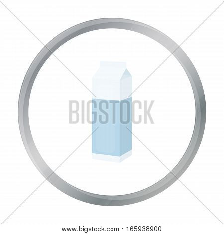 Milk box icon cartoon. Single bio, eco, organic product icon from the big milk cartoon. - stock vector