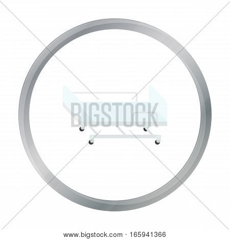 Hospital gurney icon cartoon. Single medicine icon from the big medical, healthcare cartoon. - stock vector