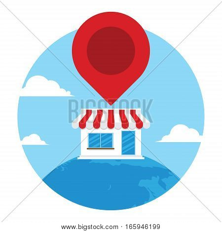 find shop icon at amp vector illustration design