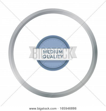 Medium quality icon in cartoon style isolated on white background. Label symbol vector illustration.