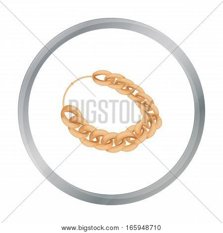 Jewellery chain icon in cartoon style isolated on white background. Jewelry and accessories symbol vector illustration.
