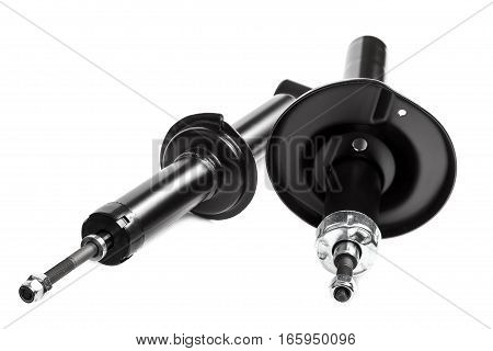 Suspension Strut car isolated on white background.