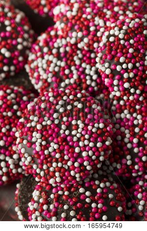 Valentine's Red And White Chocolate Nonpareils