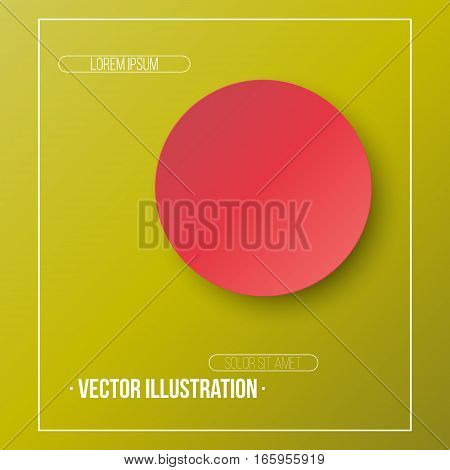 Abstract Colorful Circle with shadow Background Vector Illustration