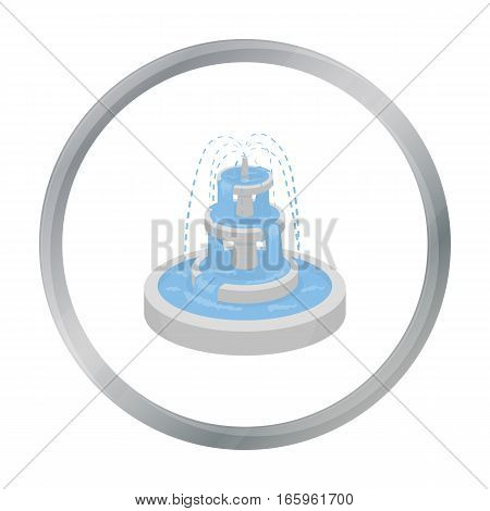 Fountain icon in cartoon style isolated on white background. Park symbol vector illustration.