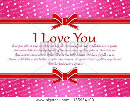 A suitable background for opening your feelings to your lover. A design that weights pink and red.