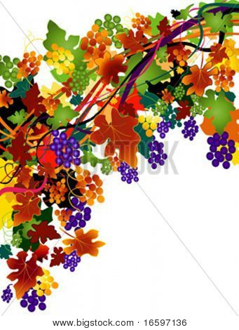 sfondo autunnale con uva