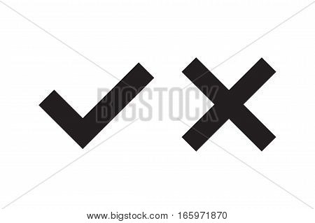 Tick And Cross Signs Simple