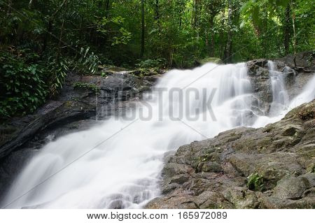 Floating waterfall in nationalpark in Phuket, Thailand