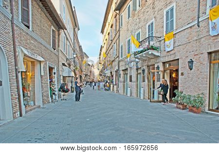 The Tourist Street In Loreto