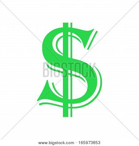 Dollar Prosperity Symbol Logo. Money Icon Sign Design. Vector Illustration Isolated On White Backgro