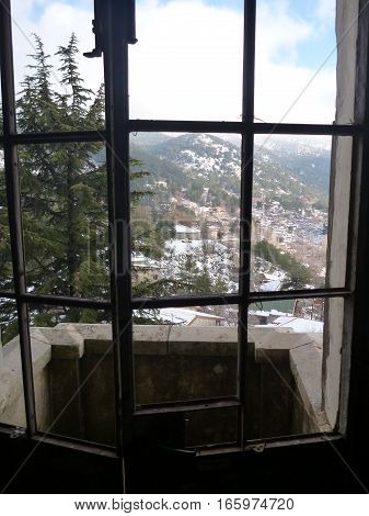 Old Hotel Ruin In Prodromos Village In Cyprus