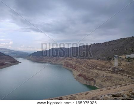 Kouris Dam In Southern Cyprus