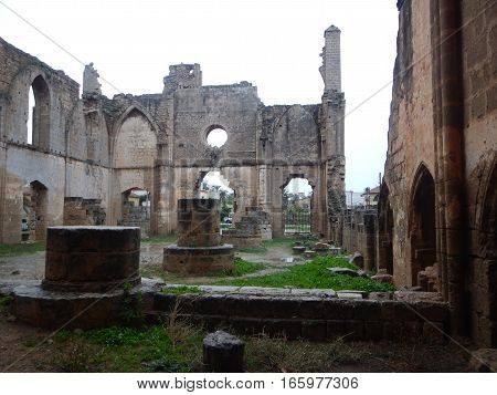 Ruin Of Mediavel Gothic Church In Famagusta