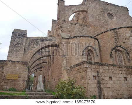 Ruin Of Mediavel Gothic Church In Famagusta
