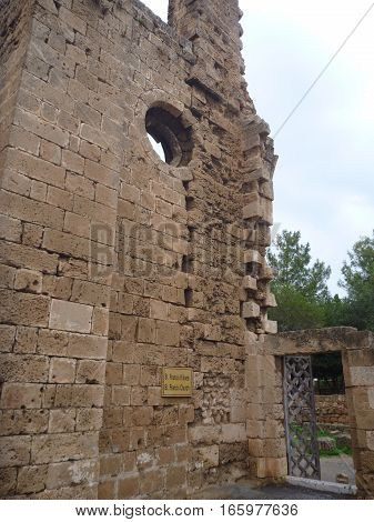 Ruin Of Mediavel Gothic Church In Famagusta