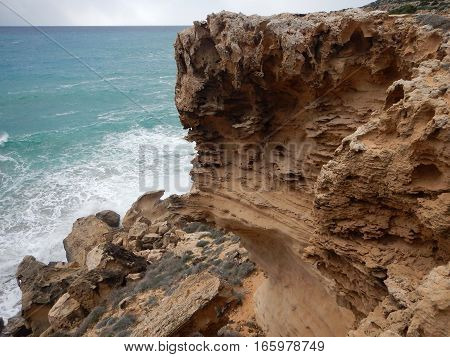 Beautiful Rocky Shore Of Cyprus